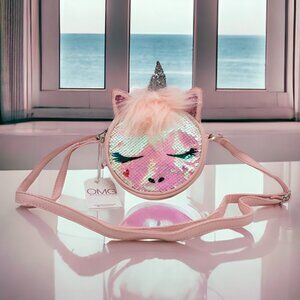 OMG Brand, Unicorn Sequin, Crossbody Bag, Glitter, Pink, New With Tags